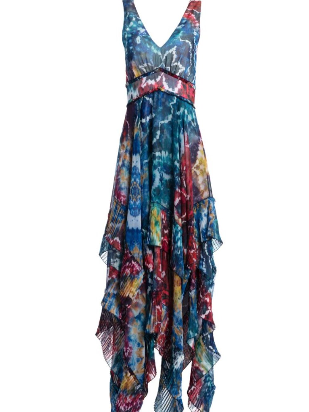 Alice + Olivia Ilia Tie Dye Ruffle Dress